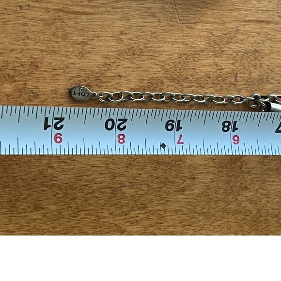 LOFT Rhinestone Bib Necklace Faceted Statement Brushed Silver Tone Ann Taylor 20 - Picture 9 of 9